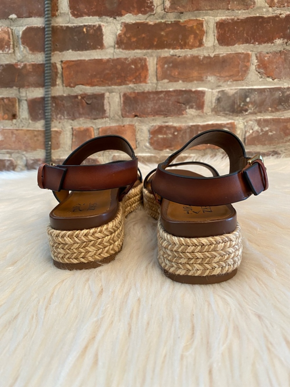 Naturalizer Patience Platform Brown Leather Sandals, Size 9.5 - Picture 11 of 16